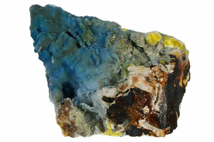 Blue-Green Plumbogummite on Pyromorphite - Yangshuo Mine, China #177173